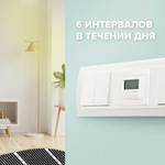 Терморегулятор CALEO 920 с адаптерами, встраиваемый цифровой, программируемый, 3,5 кВт Белый