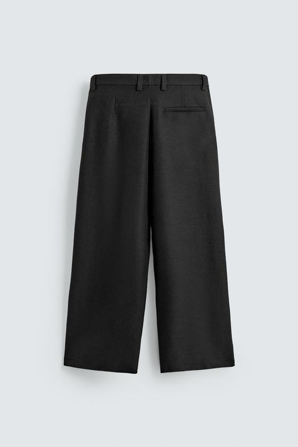 ZARA БРЮКИ RELAXED FIT СО СКЛАДКАМИ, ЧЕРНЫЙ