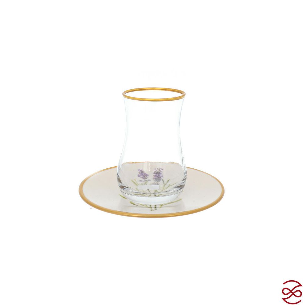 Набор армудов с блюдцами на 6 персон Toygar Lavender 150мл