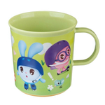 Кружка детская с декором "малышарики" и нескользящим дном 200мл (салатовый)