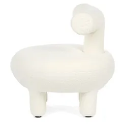 Лаунж-кресло Plump, белое букле