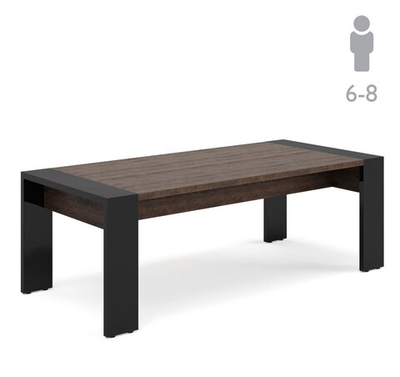 LAVA Стол для перегов 220 глян ТАБАК/ЧЕРНЫЙ ГЛЯНЕЦ