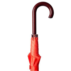 Зонт красный трость с нанесением логотипа