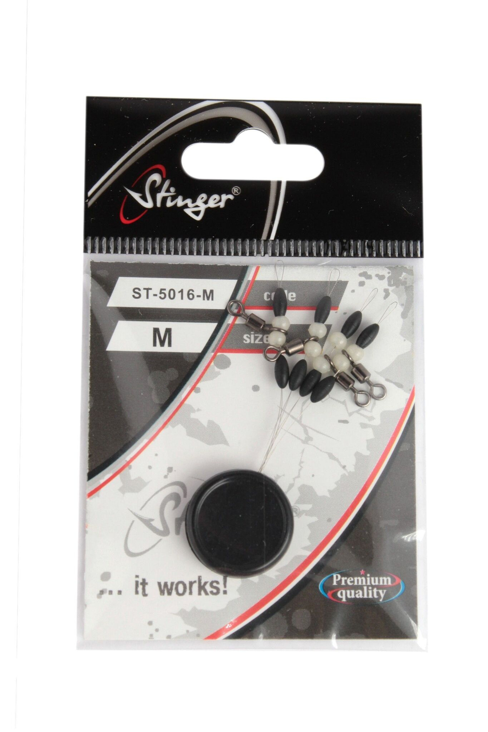 Стопор силиконовый с вертлюжком ST-5016-1L, 4 штуки