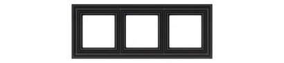 Рамка 3 постовая черный матовый LIREGUS RETRO