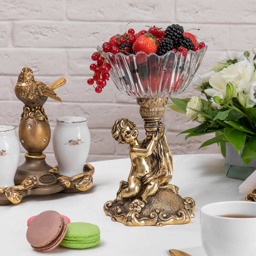 Фруктовница-конфетница Эдем Бронза