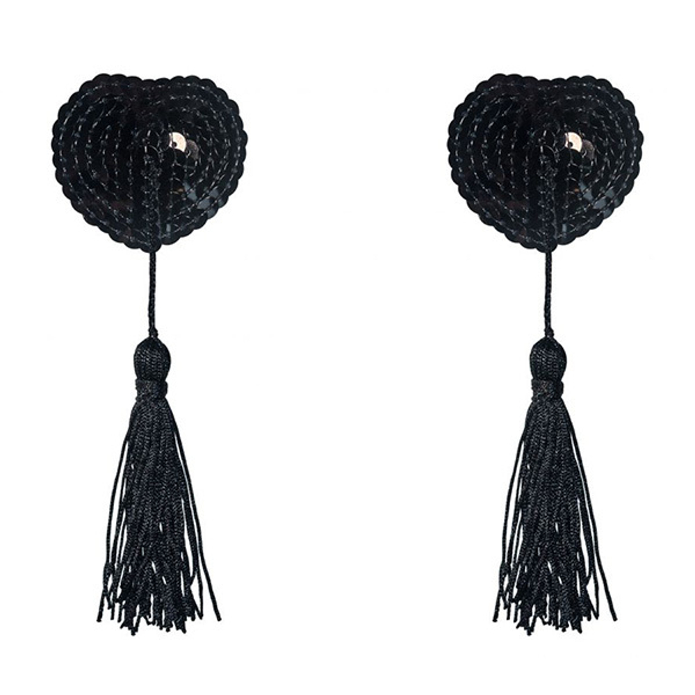 Черные пэстисы с кисточками Lola Pasties Burlesque Gipsy Black 3634-05lola