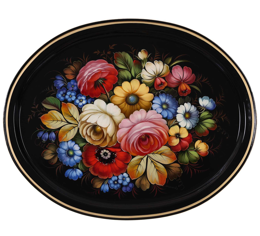 Zhostovo metal tray A26D2802258