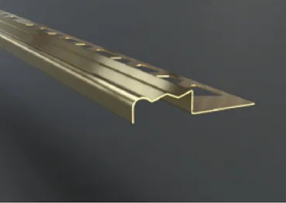 Профиль для защиты ступеней ZSKR, нержавеющая сталь полированная