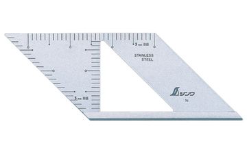 Шаблон угловой Shinwa, 172*62мм, с доп. углом 90°, нерж.сталь