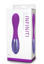 Фиолетовый перезаряжаемый вибромассажер Infinity 6x - 17,8 см. (Цвет: фиолетовый)