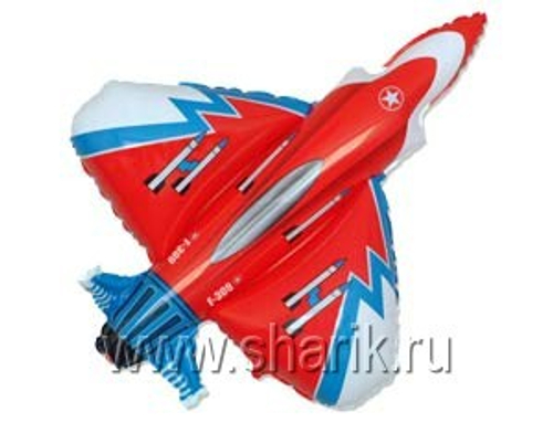 Шар фольга "Самолет красный" 99 х 95 см