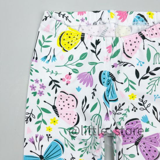 Бриджи "Бабочки в лесу" хлопковые, Белые