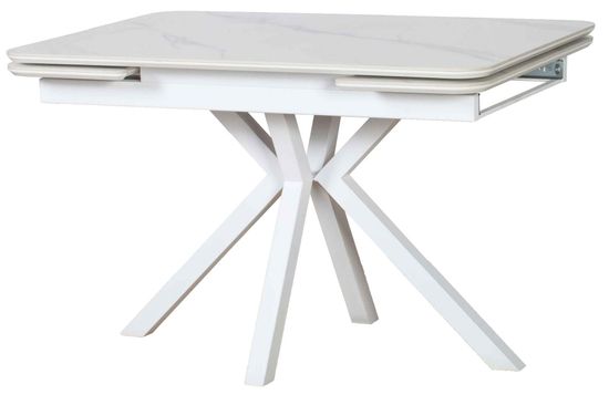 стол OCTARIN 120 White Stone Matt / Опора Белая