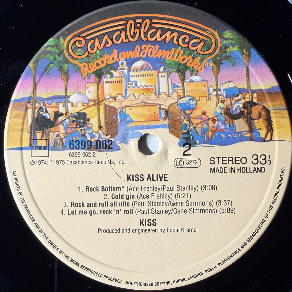 Kiss ‎– Alive! 2LP (Голландия 1980г.) Т