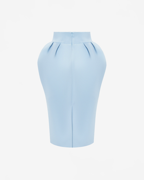 Юбка миди из атласа