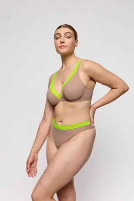 PRIMADONNA Twist Cools Бюстгальтер с глубоким V-образным вырезом, средняя степень подкладки, светло-коричневый