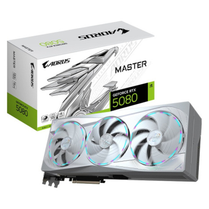 Видеокарта GIGABYTE GeForce RTX 5080 AORUS MASTER ICE (GV-N5080AORUSM ICE-16GD)