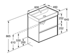 Тумба под раковину Roca Ona 600 светлый дуб 2 ящика A857613512