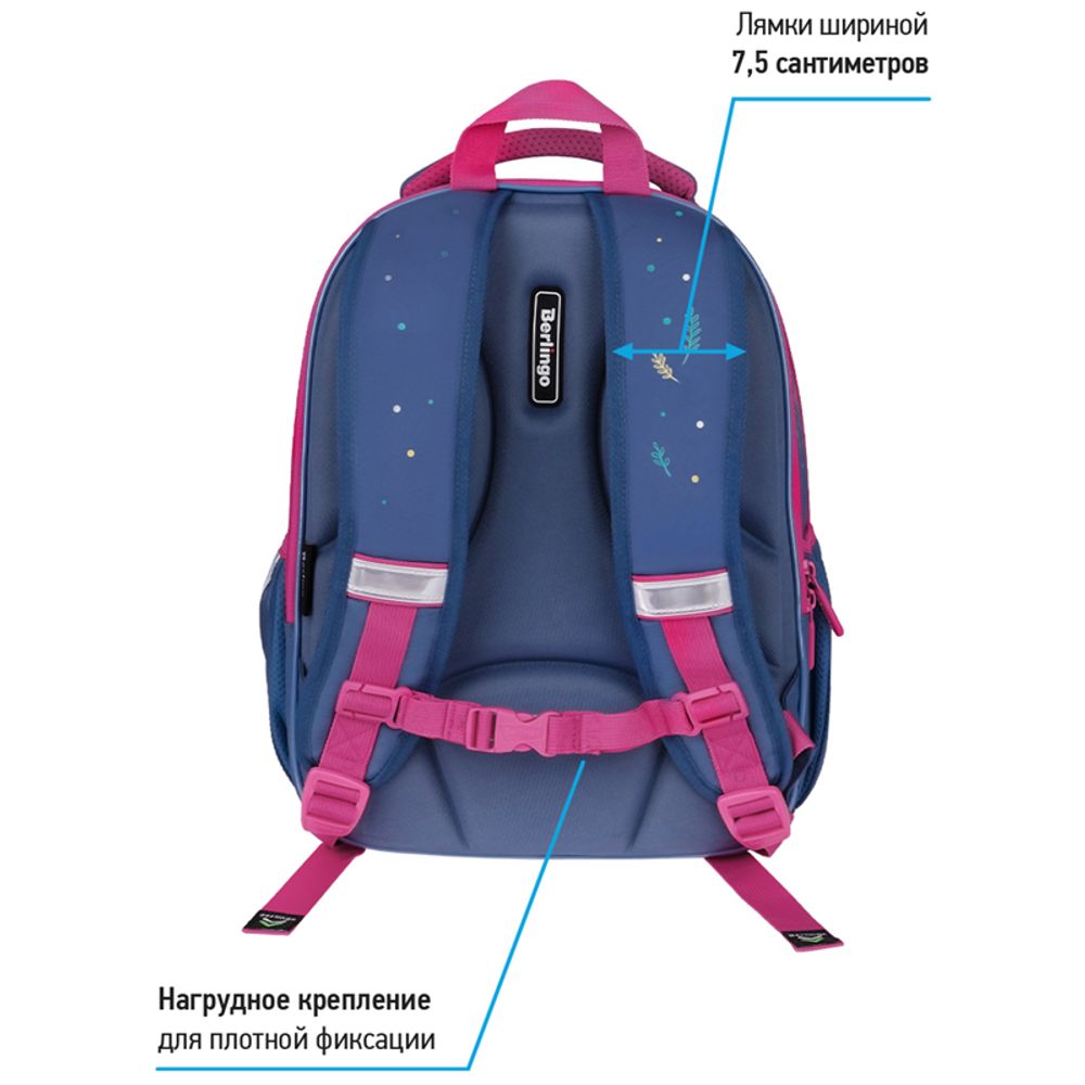 Ранец Berlingo Expert Light Funny owl 38х28х15см, 3 отд., с анатомической спинкой