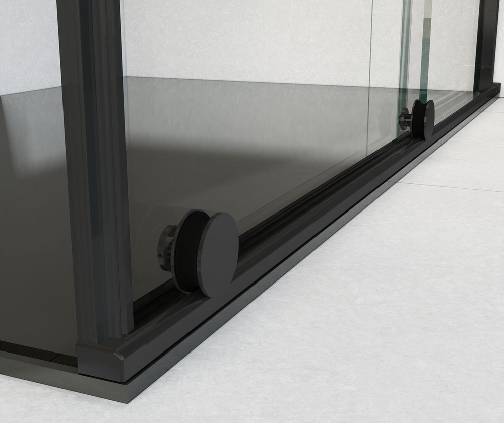 Душевой уголок Arno VSR-1A9012CLB, 1200*900, черный, стекло прозрачное