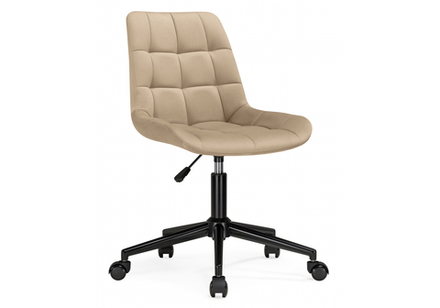 Офисное кресло Woodville Честер бежевый, черный, ножки черные