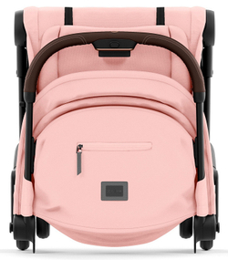 Коляска Cybex Coya Rosegold Frame Cloud G i-Size Magic Black 2 в 1 Peach Pink с дождевиком и бампером