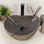 Раковина из речного камня RS-65590 45*33*15 0861