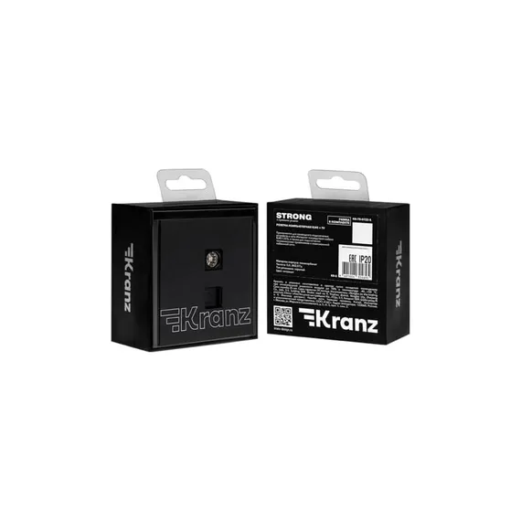 Розетка STRONG компьютерная RJ45 кат6 + TV с/у антрацит KRANZ