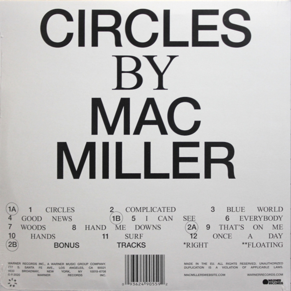 Mac Miller / Circles (Limited Edition)(Clear Vinyl)(2LP)