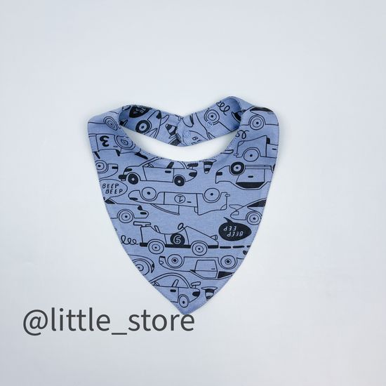 Нагрудник хлопковый "Быстрые машинки"