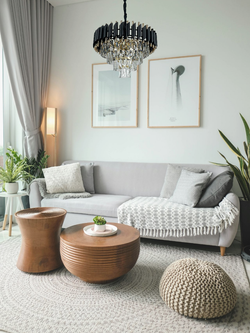 Люстра подвесная Lanbos, 7 ламп Е14, 280 Вт, до 15 кв м, черная+золото