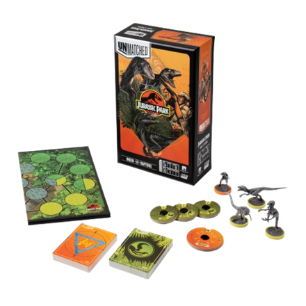 Настольная игра Unmatched. Jurassic Park. InGen vs Raptors + русские правила