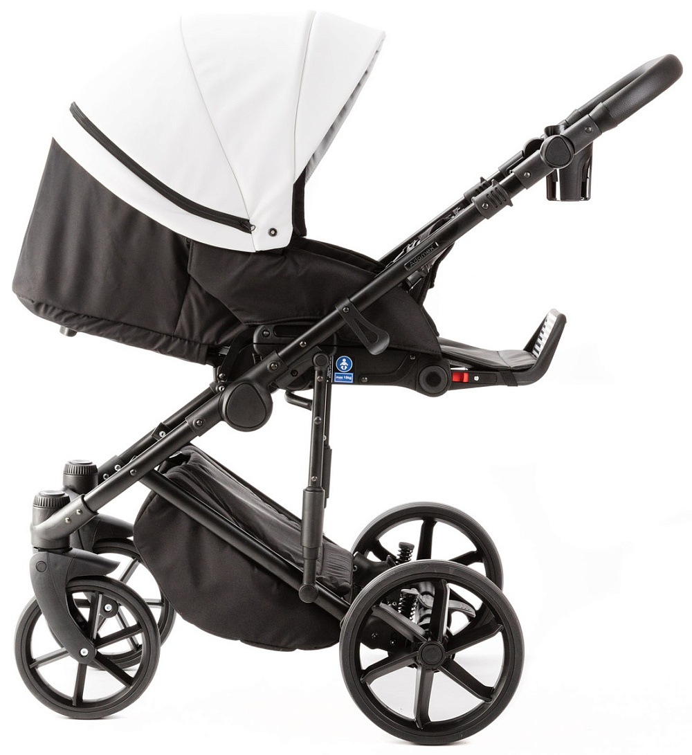 Детская коляска Adamex Locco Light Deluxe 3 в 1 LL-SA01 (БЕЛ.КОЖА)