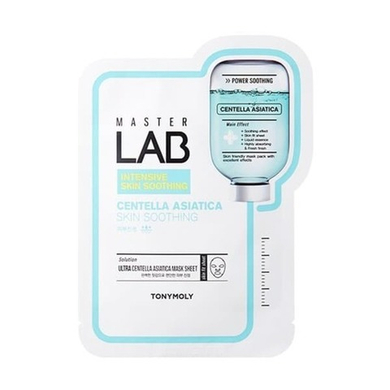 Tony Moly Маска тканевая с центеллой азиатской - Master lab centella asiatika mask sheet, 28мл