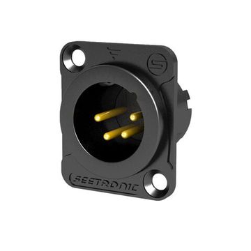 Seetronic MJ4F2C-BG Панельный разъём XLR тип D, "папа", 4-контактный