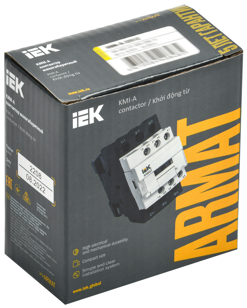 ARMAT Контактор КМИ-А-22512 LC1D 25А 400В/АС3 1NO/1NC IEK
