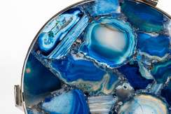 Кофейный столик Blue Agate Silver L, Ø35х55 см