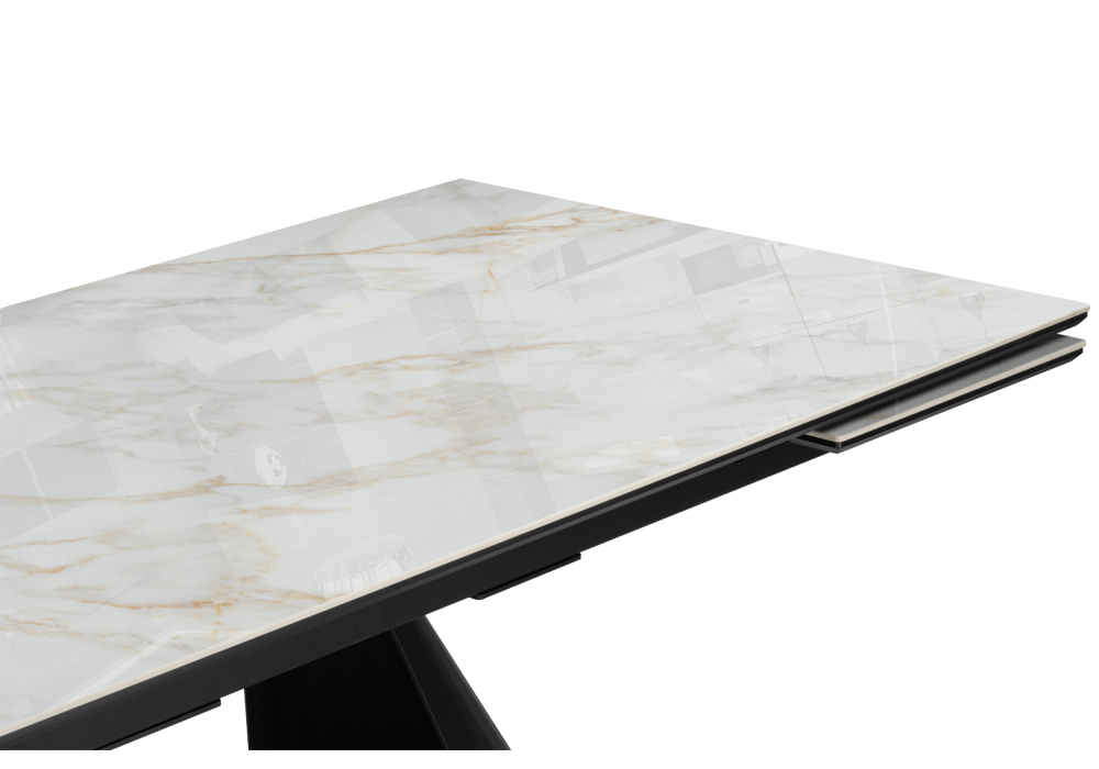 Керамический стол Woodville Шелтон 180(260)x90 carla larkin, черный