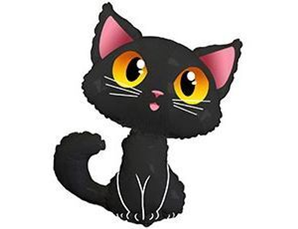 F Фигура, Кот черный, 36"/91 см