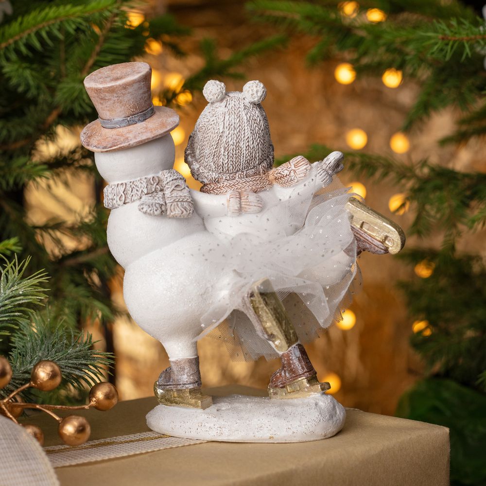 СТАТУЭТКА "СНЕГОВИКИ" 16Х9,5Х18,5 СМ