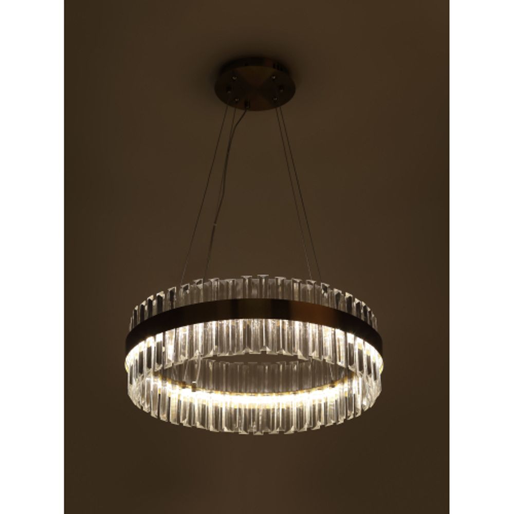 Люстра Rivoli Gwinnett 6193-201 подвесная светодиодная LED 3000-6300К 112 Вт с пультом | Хрусталь