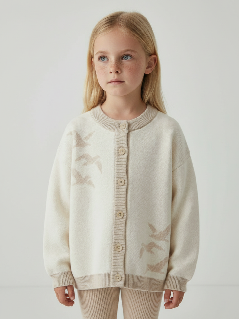 Кардиган Чайки из хлопка свободного кроя