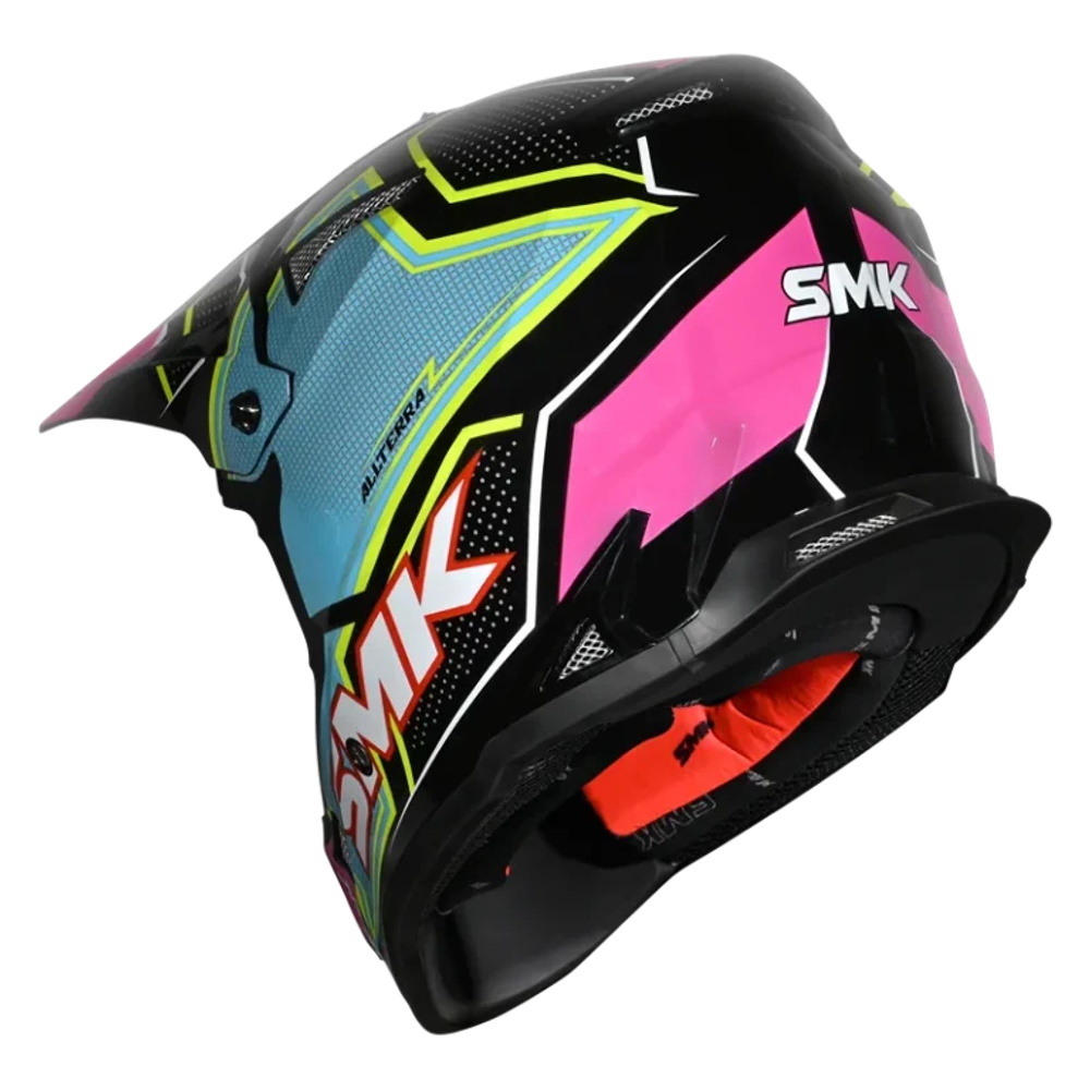 Шлем SMK ALLTERRA MAVERIX, цвет розовый/голубой/желтый (M)