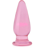 Анальная втулка стеклянная розовая 10,5 см