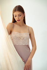 СОРОЧКА МИНИ С КРУЖЕВОМ