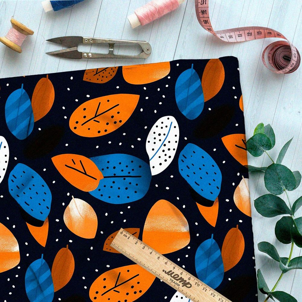 Ткань Ниагара Софт осенний гарден