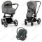 Детская коляска Cybex Priam IV 3 в 1 Mirage Grey шасси Chrome Black автокресло Aton B i-Size