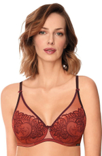 Бюстгальтер Livia с пуш-ап чашками на тонком поролоне (Размер: 80B) (Цвет: красный)