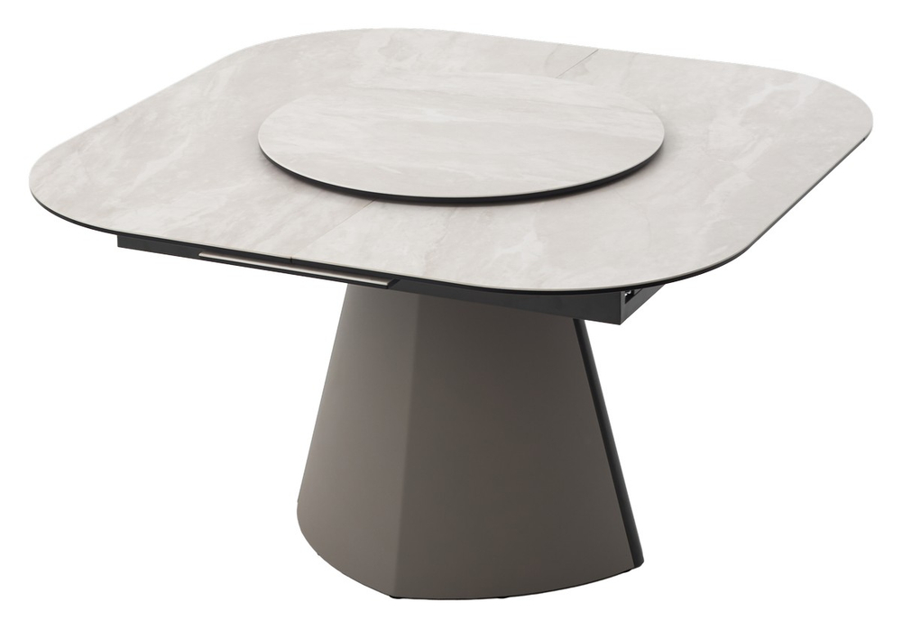 Стол М-City DISAUR Рубен (Ruben) 132 Tl-109 Серый Мрамор, Испанская керамика, стекло, Латте